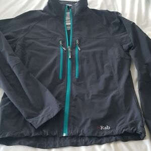 Rab Women's Sawtooth Jacket Zip Shell Windbreaker Hiking Drawstring Lightweight
